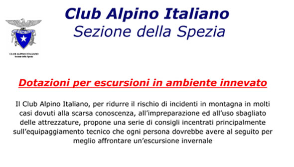 Sicuri sulla neve